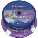 Verbatim DVD+R DL 8,5GB 8x, printable, cakebox, 25ks (43667)