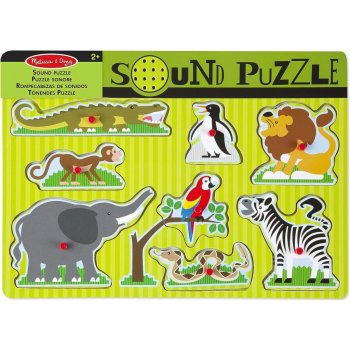 Melissa & Doug puzzle s úchyty a zvukem zvířat ze ZOO