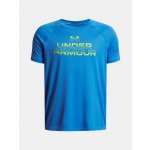 Under Armour Chlapecké tričko UA Tech Split Wordmark SS-BLU Modrá – Sleviste.cz