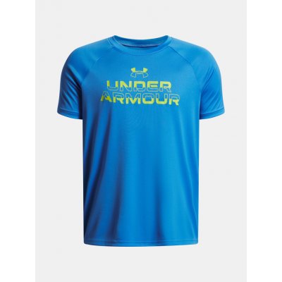 Under Armour Chlapecké tričko UA Tech Split Wordmark SS-BLU Modrá – Sleviste.cz