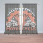 Sablio Záclony Harley-Davidson motor Černé pozadí: 2ks 150x250cm – Hledejceny.cz