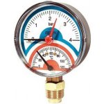 SITEM Termomanometr 80mm 1/2" radiální 0-6 bar, 0-120°C TM80R – Zbozi.Blesk.cz