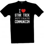 Tričko s potiskem Love Star Trek Hate Communism 2 pánské černá – Zboží Mobilmania