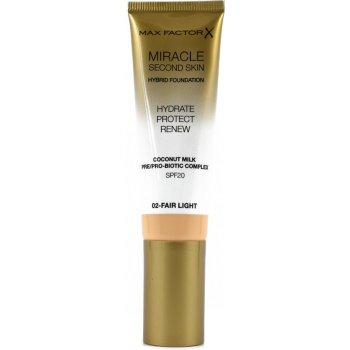 Max Factor Pečující make-up pro přirozený vzhled pleti Miracle Touch Second Skin SPF20 Hybrid Foundation 04 Light Medium 30 ml