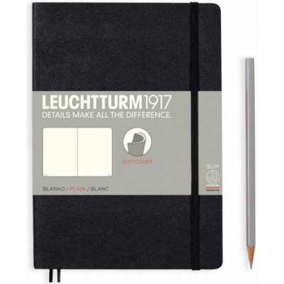 Softcover Medium Zápisník Black A5 čistý – Zboží Mobilmania