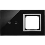 Simon DSTR220/74 Dotykové panely 2 moduly 2 horizontální dotykové pole otvor pro příslušenství Simon 54 lávová/stříbro – Hledejceny.cz