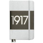 Hardcover 187 Numbered Pages Notebook Pocket A6 Dotted Silver – Zboží Živě
