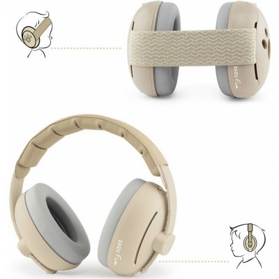 Zazu Earmuffs 2v1 béžové – Sleviste.cz