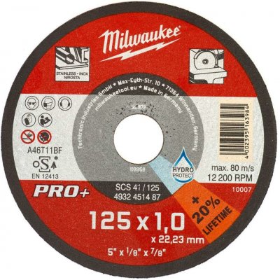 Milwaukee Řezný kotouč 125 x 1.0 x 22,23 mm 4932451487 – Zboží Mobilmania