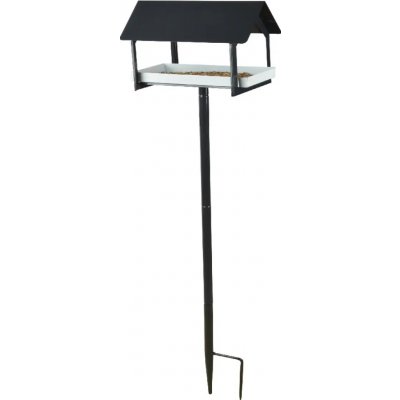 Esschert Design Krmítko pro ptáčky Modern House zapichovací 126 x 29 x 19 cm atracit bílé – Zboží Dáma