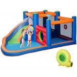 Outsunny Nafukovací skákací hrad s vodní skluzavkou 380 x 340 x 170 cm – Zboží Dáma