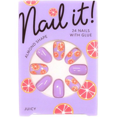 Nail it! Mandle barevné tipy na nehty Juicy 24 tipů + lepidlo – Zboží Dáma