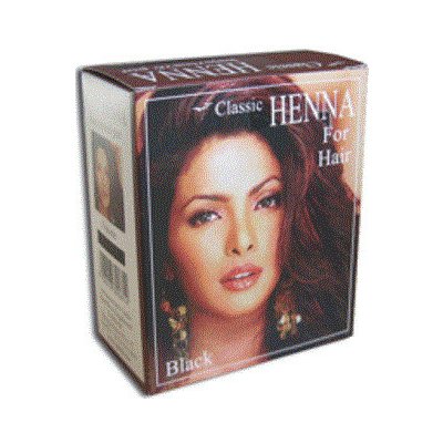 Classic Henna barva na vlasy v prášku černá 100 g