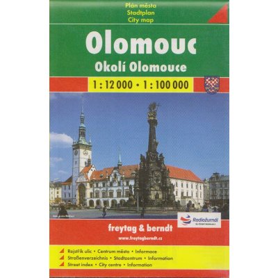 Olomouc 1:12 000 Okolí Olomouce 1:100 000 plán města – Zbozi.Blesk.cz