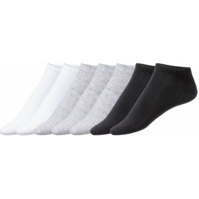 Esmara dámské nízké ponožky BIO 7 párů černá/šedá/bílá – Zboží Mobilmania