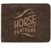 Peněženka Horsefeathers Pánská peněženka Hackney brown hnědá 100% PU kůže 11,5x9,5cm