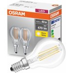 Osram 2PAK LED žárovka LED E14 P45 4W = 40W 470lm 2700K Teplá bílá Filament Base – Zboží Mobilmania