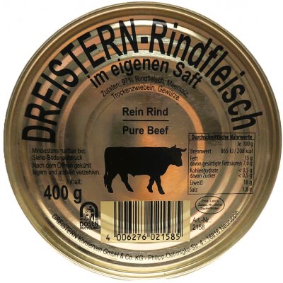 Dreistern Rindfleisch im eigenen Saft 400 g – Hledejceny.cz
