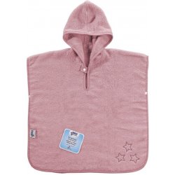 BIO bavlněné froté pončo XKKO Organic Baby Pink Stars