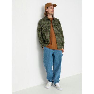 Nike SB flannel Button Up (medium olive/cargo khaki)