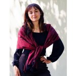 Hedvábná šála červeno černá – Sleviste.cz