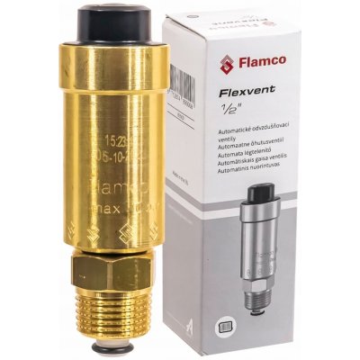Flamco Ventil odvzdušňovací automatický Flexvent svislý se zpětnou klapkou 89000 – Zboží Mobilmania