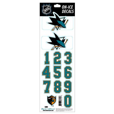 Sportstape ALL IN ONE HELMET DECALS - SAN JOSE SHARKS