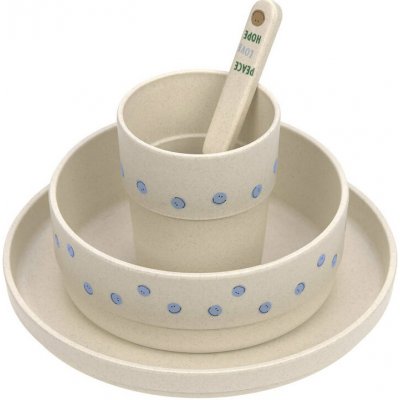 Lässig BABIES LÄSSIG Dish Set PP Cellulose Happy Rascals Smile 2025 sky blue – Sleviste.cz