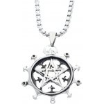 Ewena Pentakl 5 cípa hvězda z chirurgické oceli s řetízkem – Hledejceny.cz