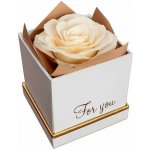 Velká Slonovinová Mýdlová Růže | Bílá dárková krabička – Sleviste.cz