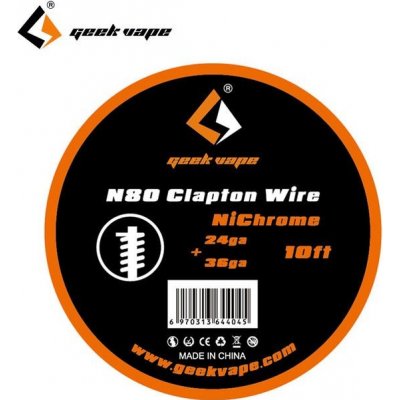 GeekVape N80 Clapton Drát 24GA + 36GA 3m – Hledejceny.cz