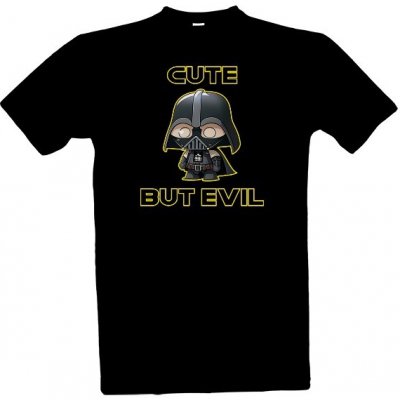Tričko s potiskem Cute Darth Vader pánské černá – Zboží Mobilmania