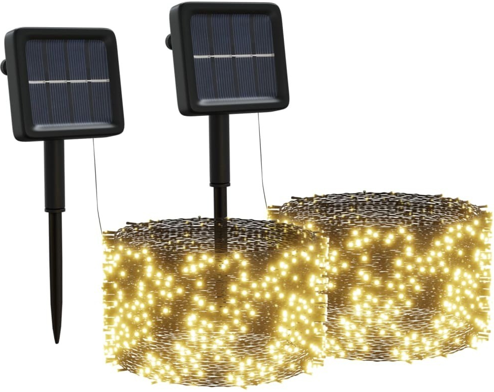 vidaXL Solární světelný řetěz 2 ks 2x200 LED teplá bílá vnitřní venkovní