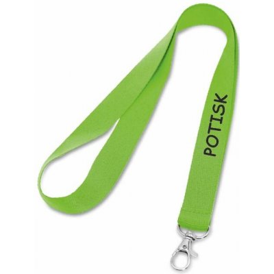 ON-DESIGN Šňůrka na krk LARIAT s potiskem Barva: trávově zelená, POTISK - reklamní předměty: 20 ks, Počet potisků: 2 ks – Zboží Dáma