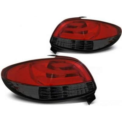 ZADNÍ SVĚTLA, LAMPY LED PEUGEOT 206, 1998-, ČERVENO ČERNÉ – Hledejceny.cz