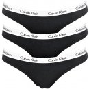 Calvin Klein 3 PACK tanga QD3587E001 černá