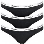 Calvin Klein 3 PACK tanga QD3587E001 černá – Zboží Dáma