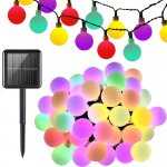 Grugen 12297 Solární zahradní girlanda s 40 vícebarevnými LED světly 6,9 m – Hledejceny.cz