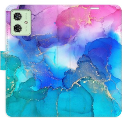 iSaprio Flip Motorola Moto G54 5G BluePink Paint s kapsičkami na karty – Zboží Živě