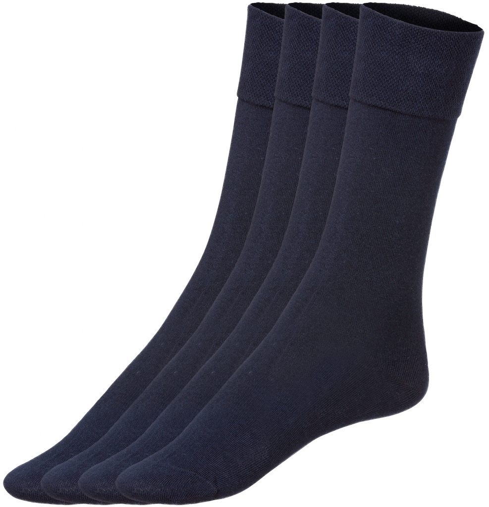 Livergy pánské ponožky s BIO bavlnou 4 páry navy modrá