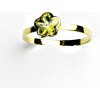 Prsteny Čištín žluté zlato prstýnek se Swarovski krystalem jonquil T 1297