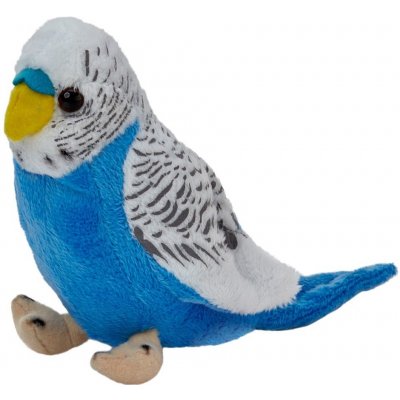Beppe - plyšový papoušek - modro bílý ( andulka ) - 13 cm plyšák 13848