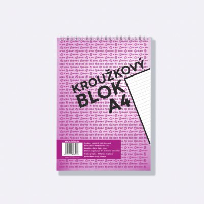 Bobo Kroužkový blok horní spirála A4 linka 50 listů – Zbozi.Blesk.cz