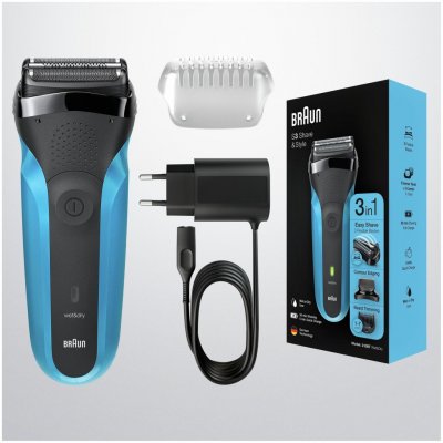 Braun Series 3 310 BT Black/Blue – Sleviste.cz