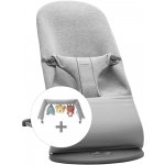 BabyBjörn Bliss světle šedá 3D Jersey + hračka textilní Soft friends – Zboží Dáma