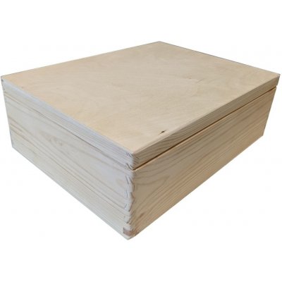 Gaboni 91638 Dřevěná bedýnka s víkem 40 x 30 x 13 cm – Zboží Mobilmania