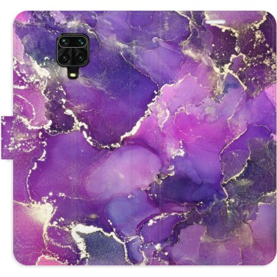 Pouzdro iSaprio Flip s kapsičkami na karty - Purple Marble Xiaomi Redmi Note 9 Pro / Note 9S – Zboží Mobilmania