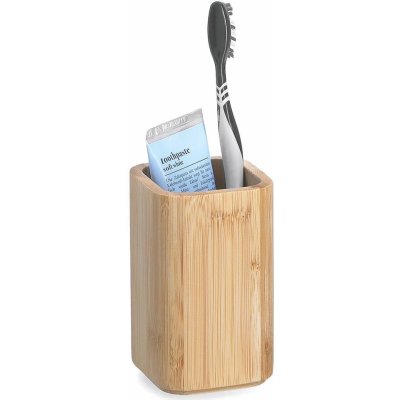 ZELLER Bamboo bambusový kelímek na kartáčky do koupelny – Zboží Dáma