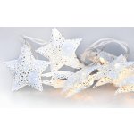 Solight LED řetěz vánoční hvězdy kovové bílé 10LED 1m 2x AA IP20 – Hledejceny.cz