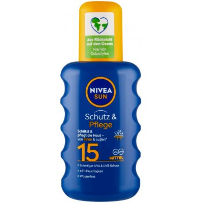 Nivea Sun Protect & Moisture spray na opalování SPF15 200 ml – Zboží Dáma